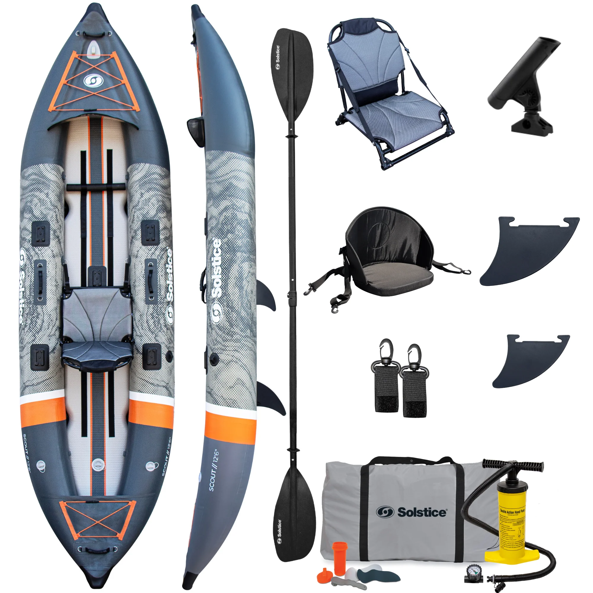 Solstice Scout Inflatable Fishing Kayak Kit