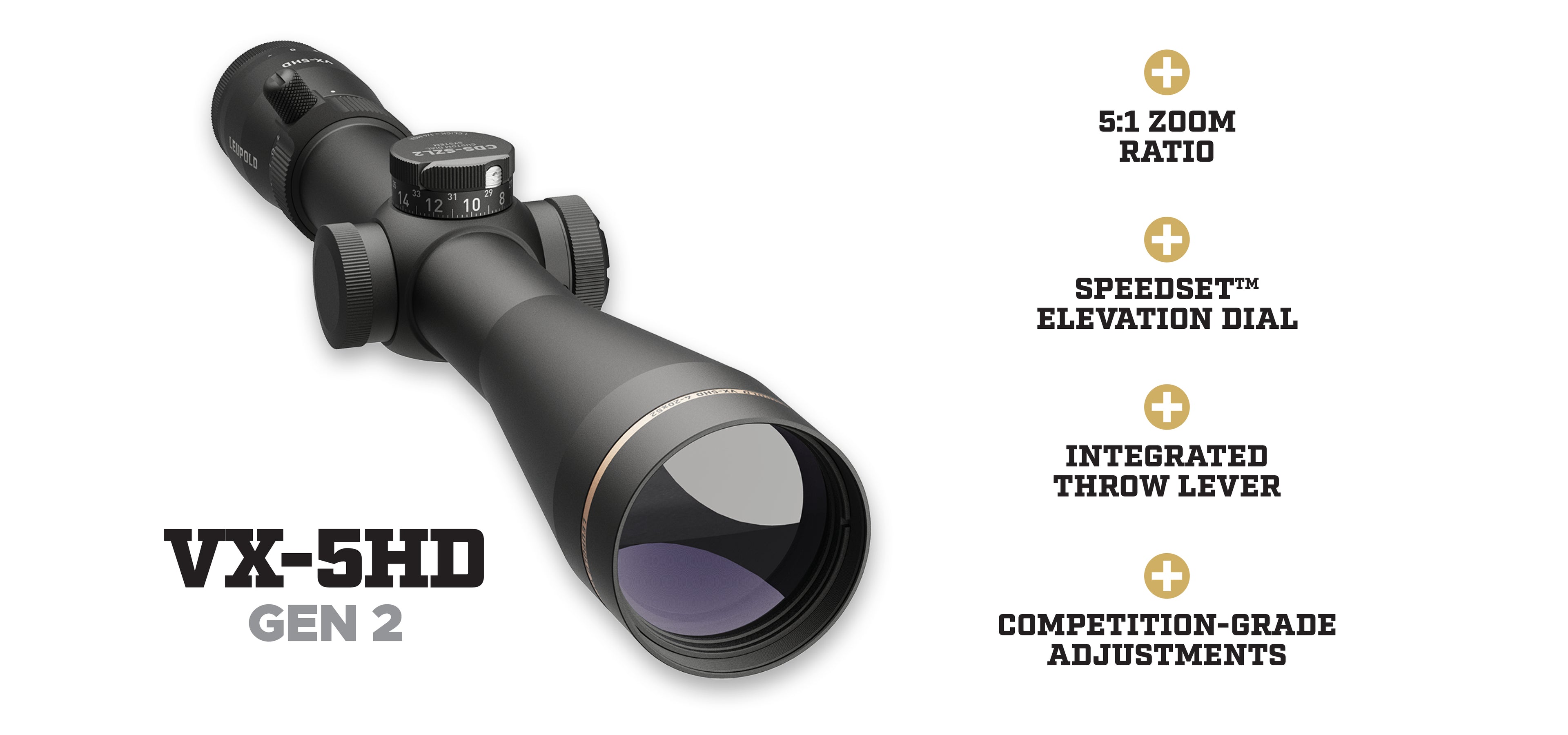 Leupold VX-5HD Gen2 3-15x44 CDS-SZL2 Fire-dot Rifle Scope